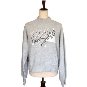 Chicka-d Women’s Penn State Retro Style Mockneck Cropped Sweatshirt, Size Large